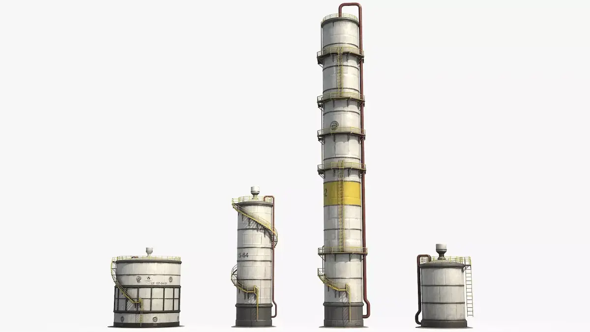Industrial Container Tank Collection 3D Model Pack