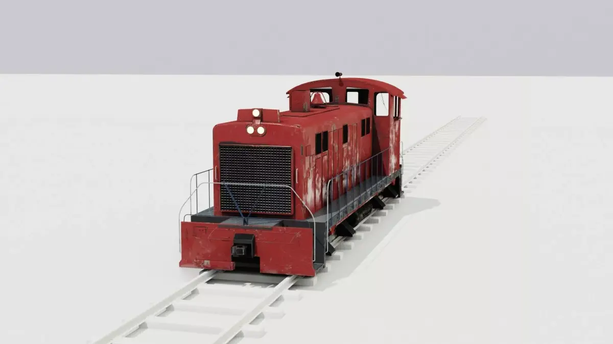 Diesel locomotive 3D model textures 4K PBR Low-poly 3D model