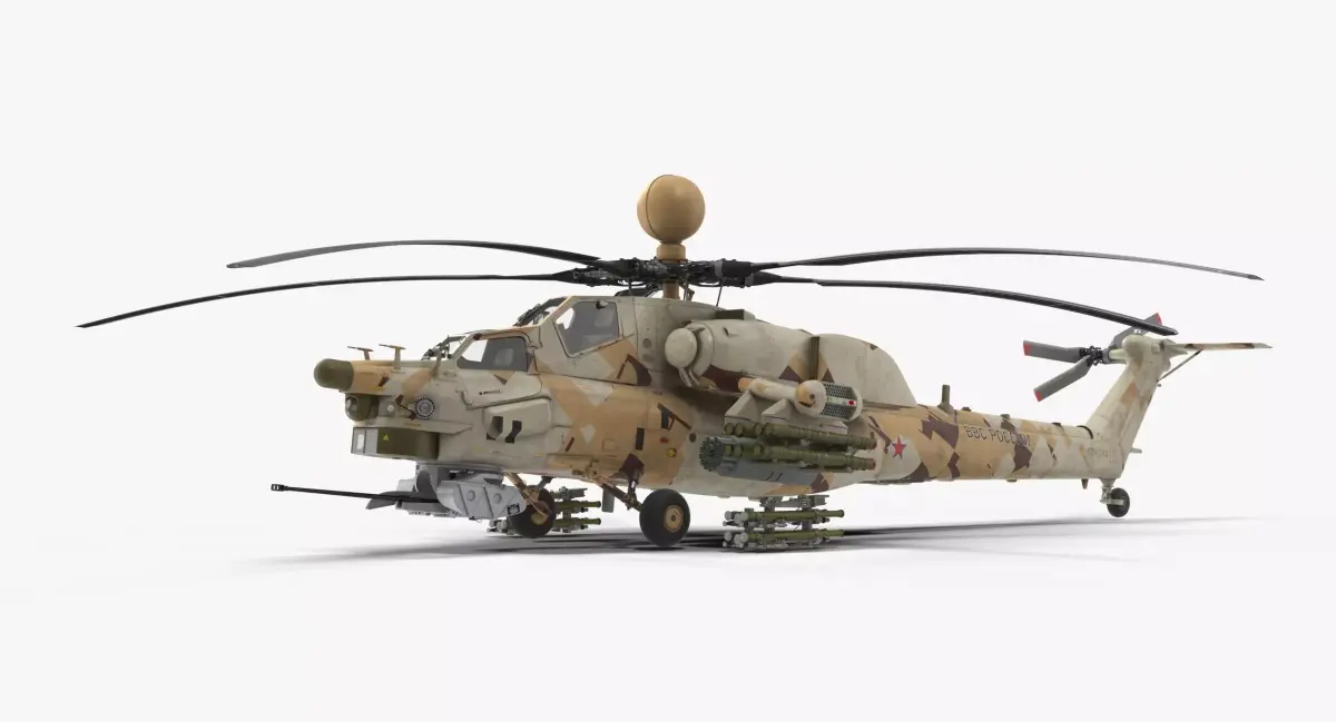 Mi-28N Desert Low-poly 3D model purchase