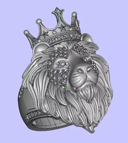 Hey This Is a Lion Head Ring    Made in Matrix V-9 3D model