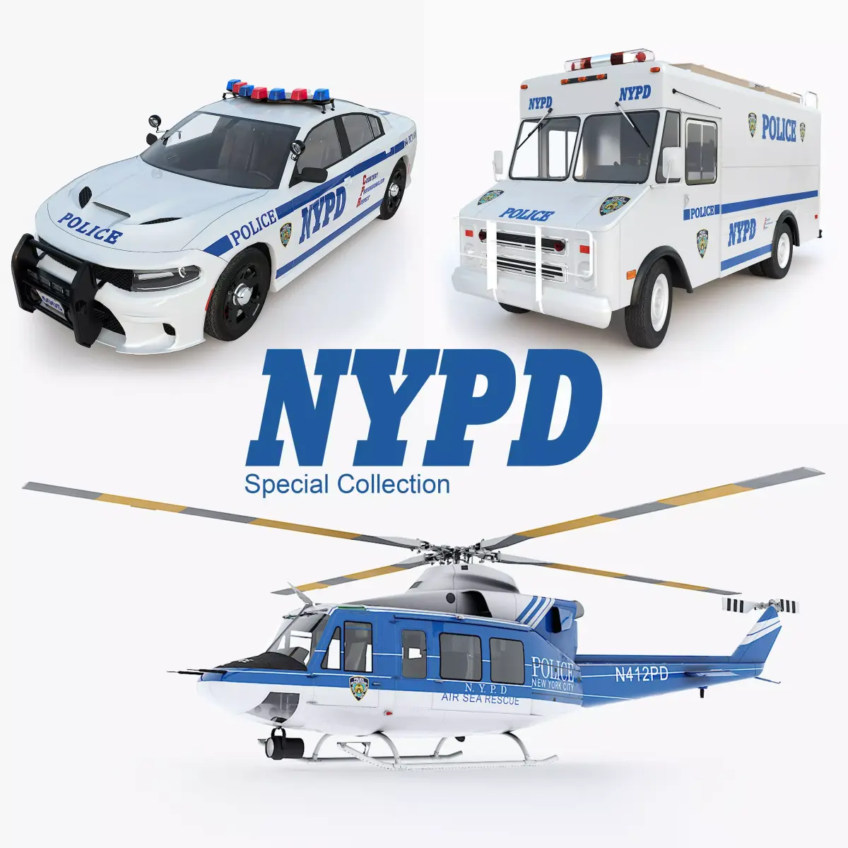 NYPD Vehicles 3D Model Pack