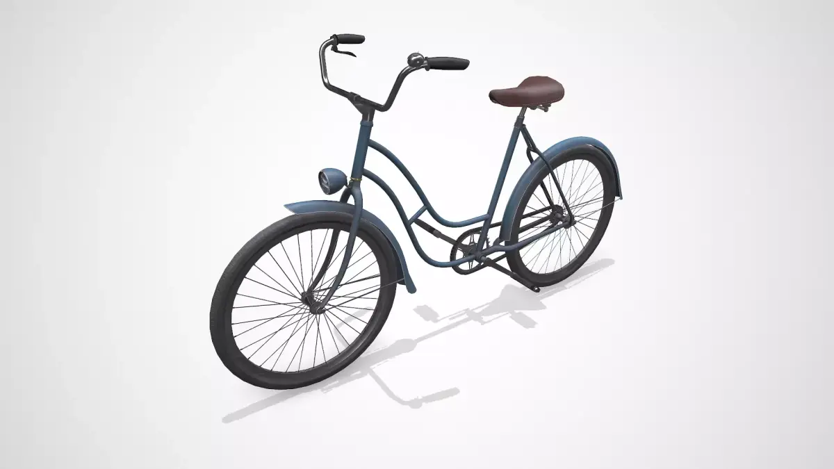 Old Vintage Bicycle Low-poly PBR Low-poly 3D model