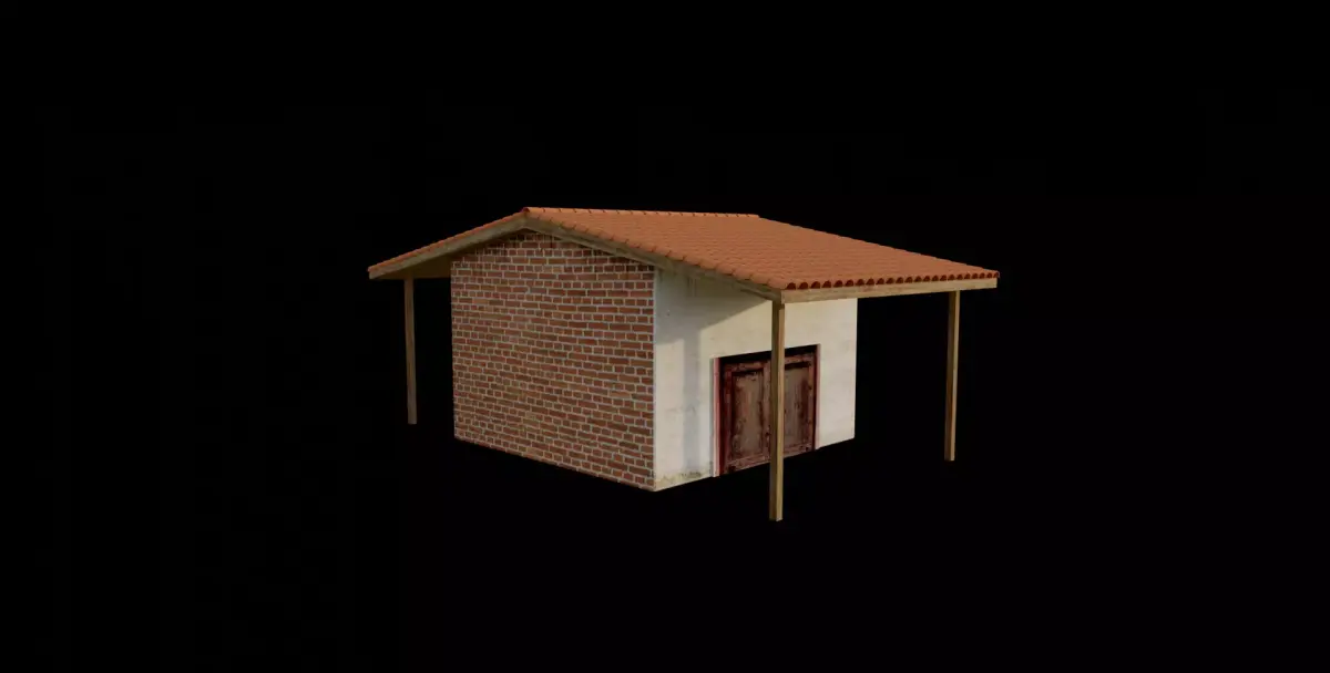 Old Country House - Farm House - Forest House 1 Low-poly 3D model