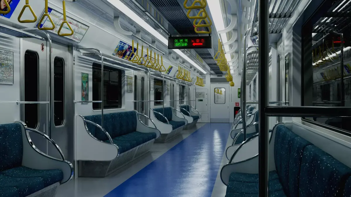 Subway Train Interior 3D model
