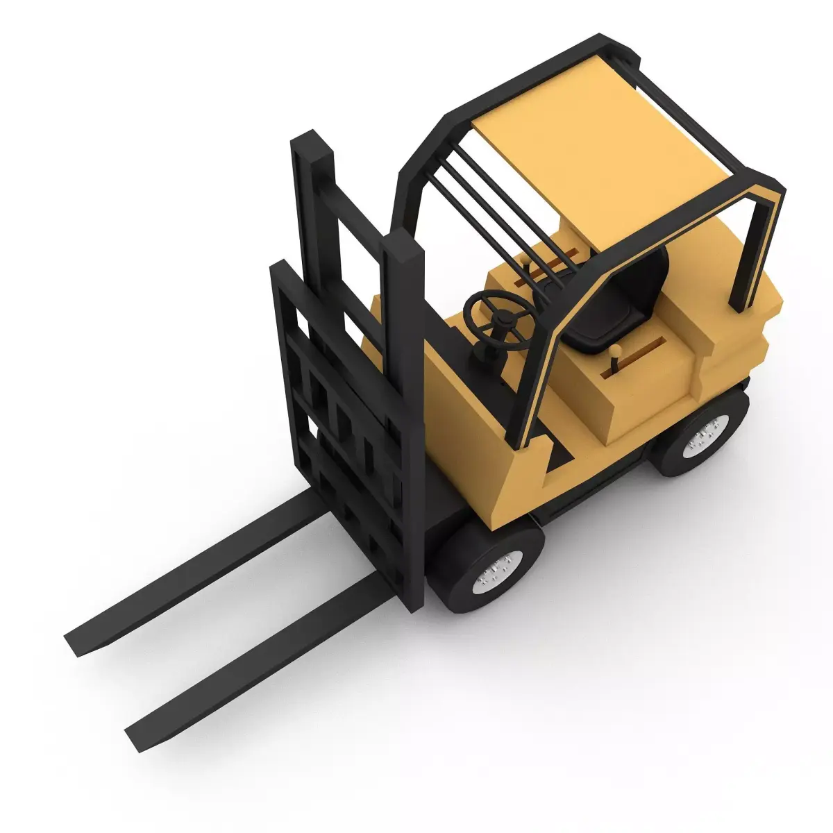 forklift 3D truck Low-poly 3D model