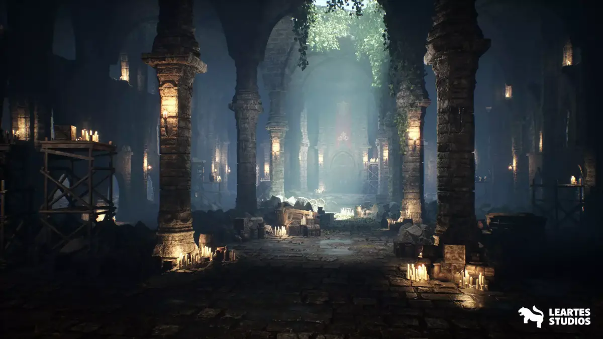 Mystic Dungeon Environment Low-poly 3D model