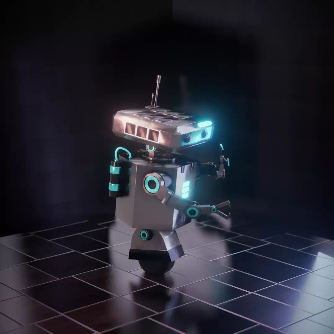 3D Sci-Fi  worker Robot in blender 3D model