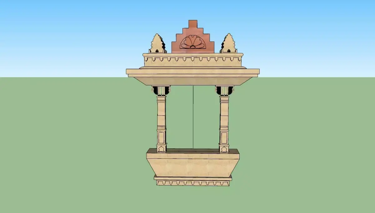 indian jodhpuri stone jharokha 3d modal  Low-poly 3D model