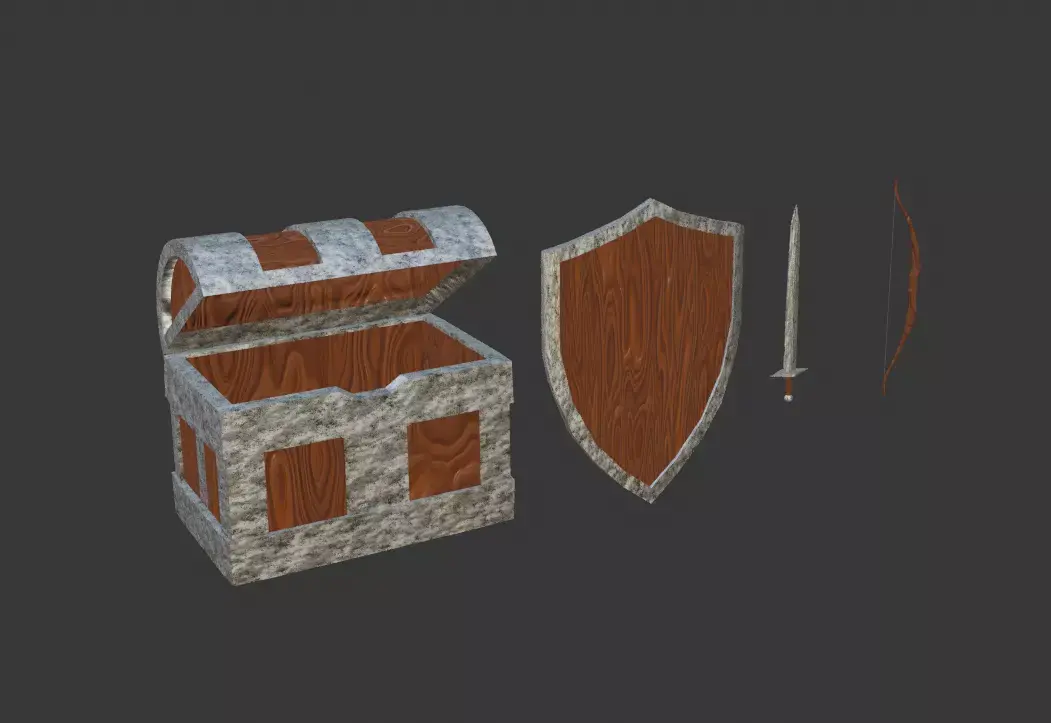 Asset Pack of Stone Age equiptment Free 3D model