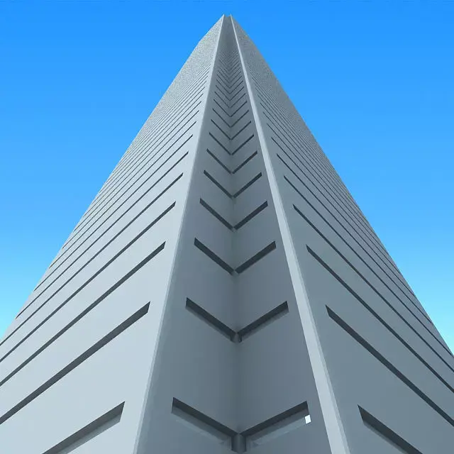 Modern city tower building 90 3D model