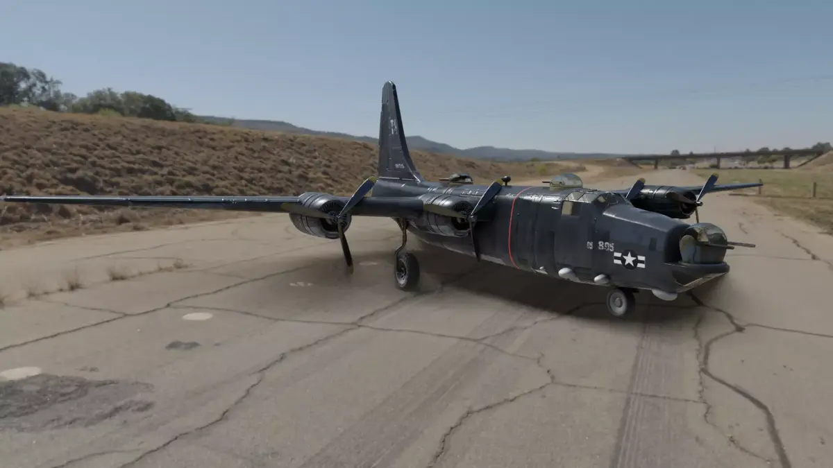 PB4Y Privateer bomber plane Low-poly 3D model