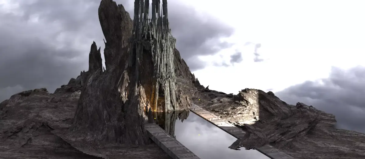 Dark Orthanc Mountain tower 4 3D model