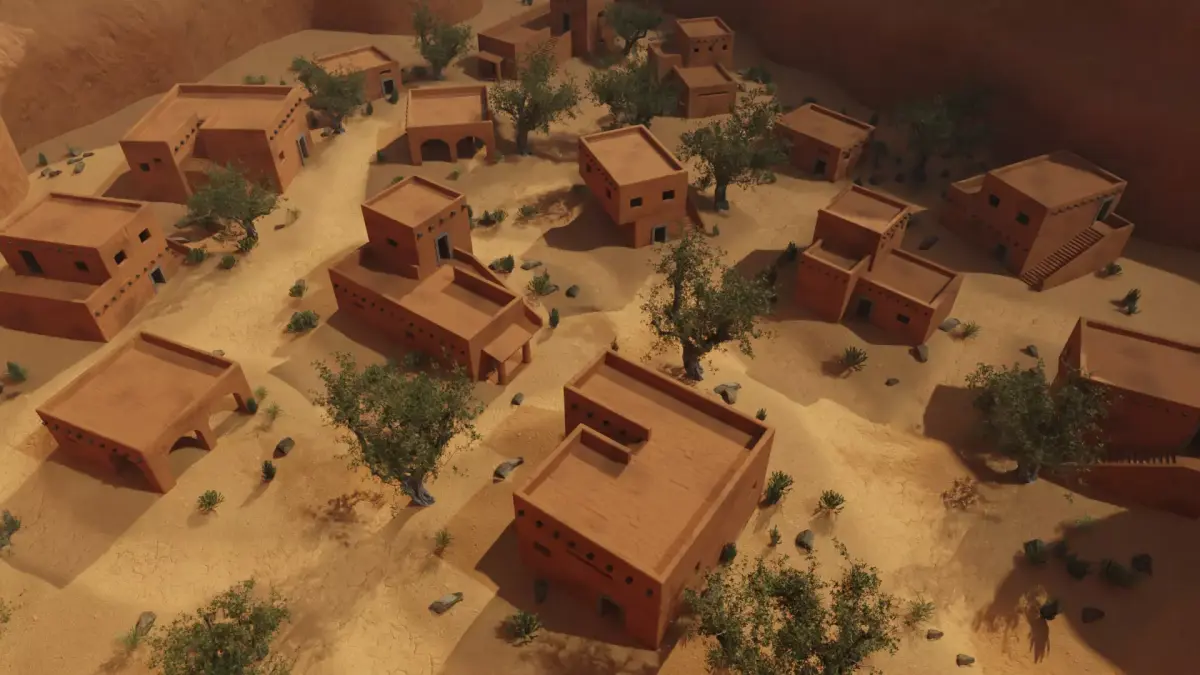 Desert Oasis Settlement village  3D model
