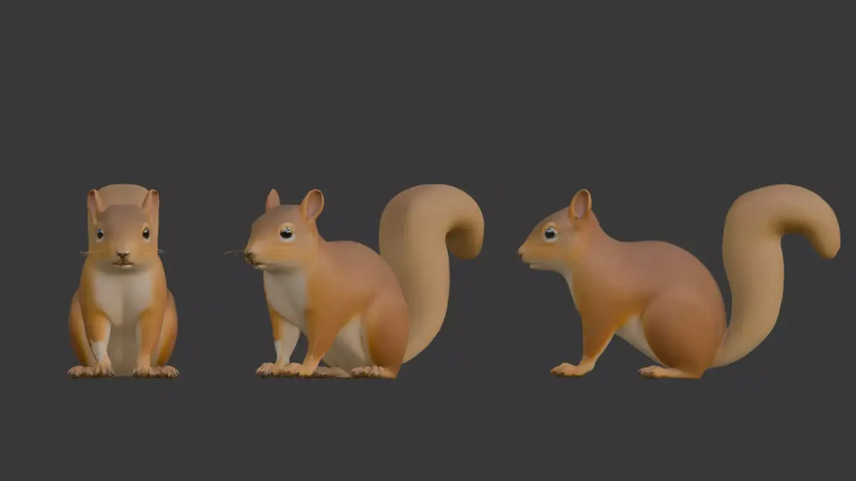 Squirrel Low-poly 3D model buy