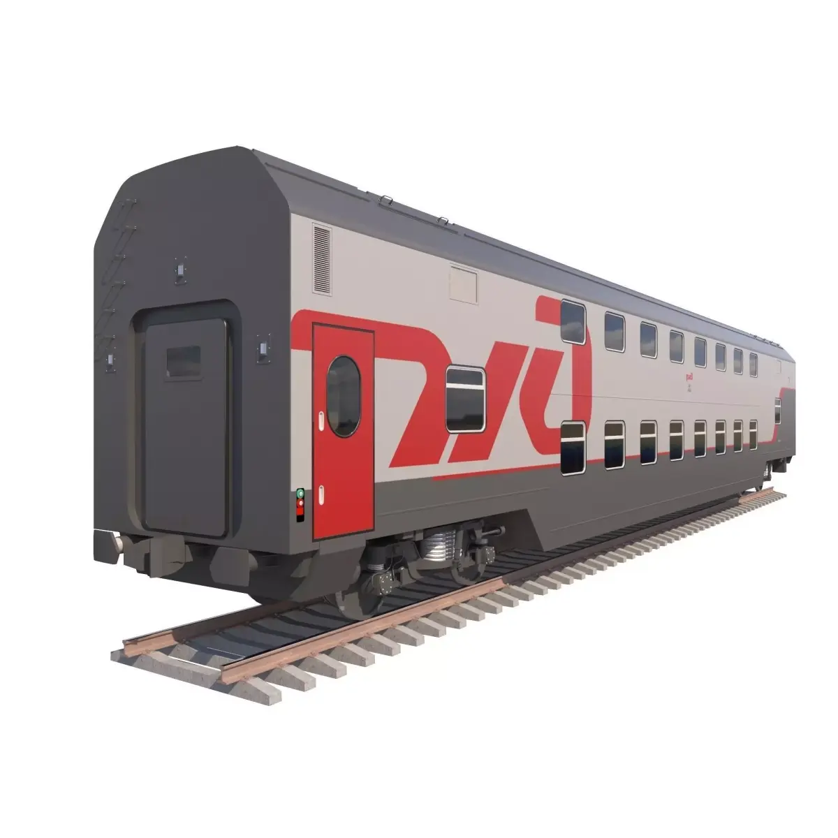 Train Double-decker wagon RUS 3D model