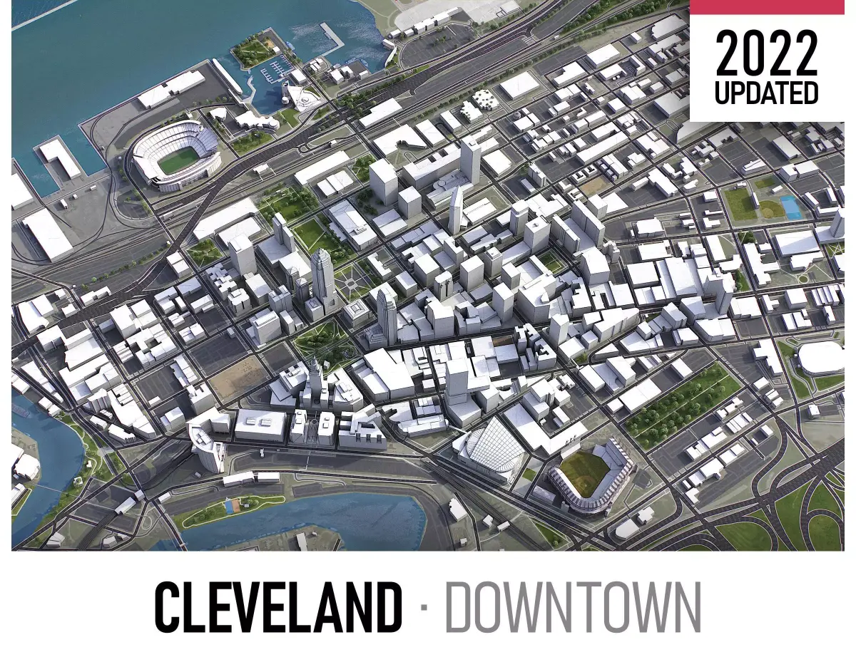 Cleveland Low-poly 3D model