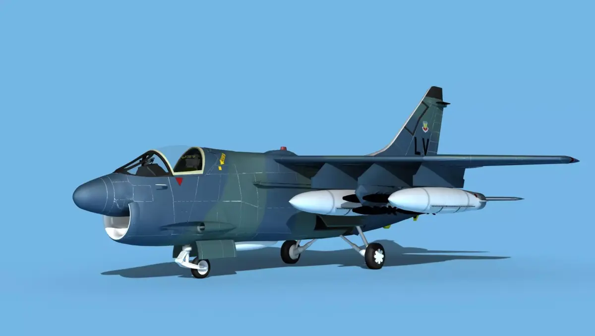 Chance Vought A-7E Corsair II V11 USAF 3D model