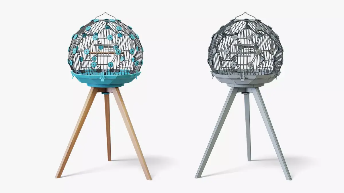 Birdcage Geo Low-poly 3D model