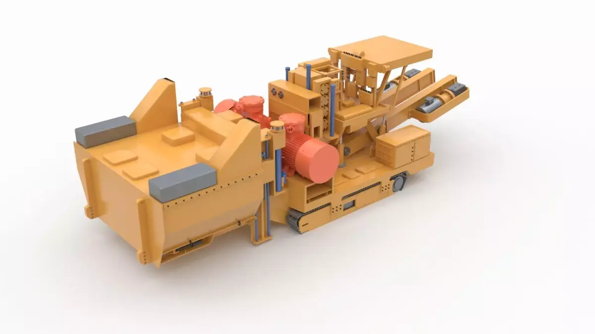 Integrated Bolting Transporting and Crushing Machine 3D model