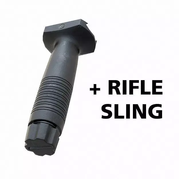 Vertical Foregrip and Rifle Sling Low-poly 3D model