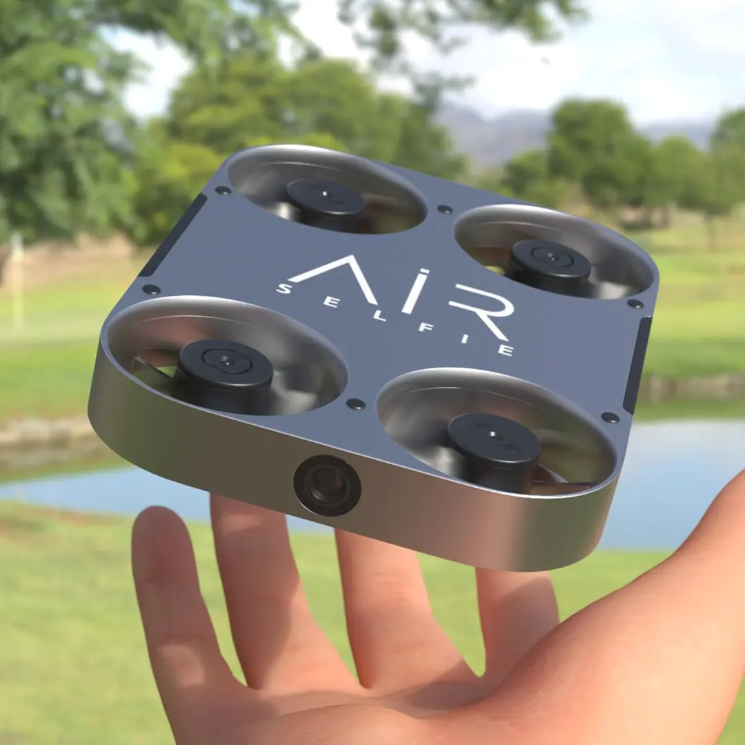AirSelfie Pocket Drone Silver Black 3D model