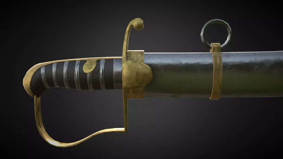 Hussar sabre Low-poly 3D model