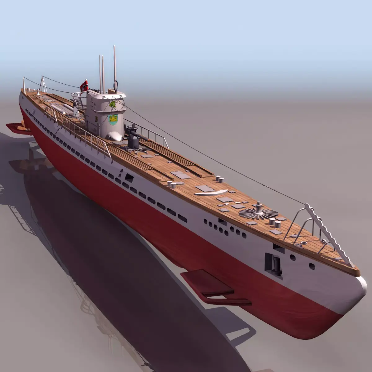 IX B submarine 3D model