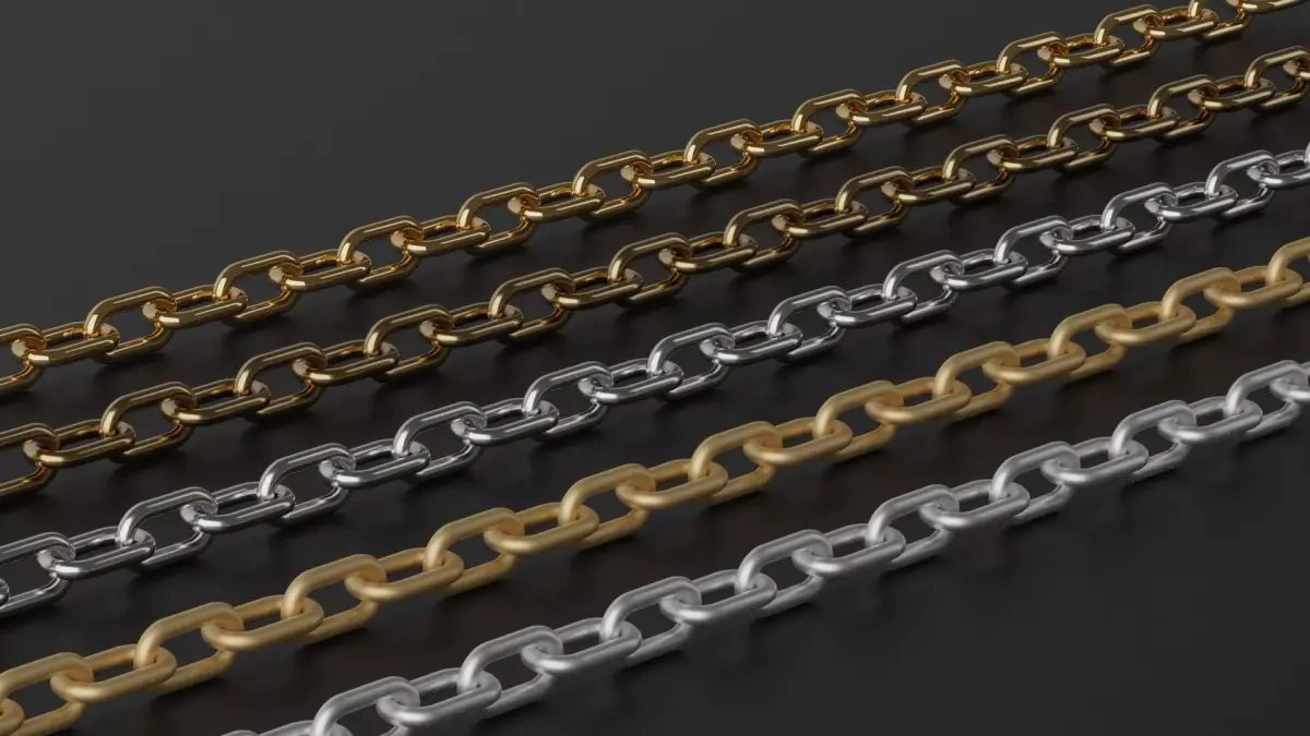 Chain set of links 3D model