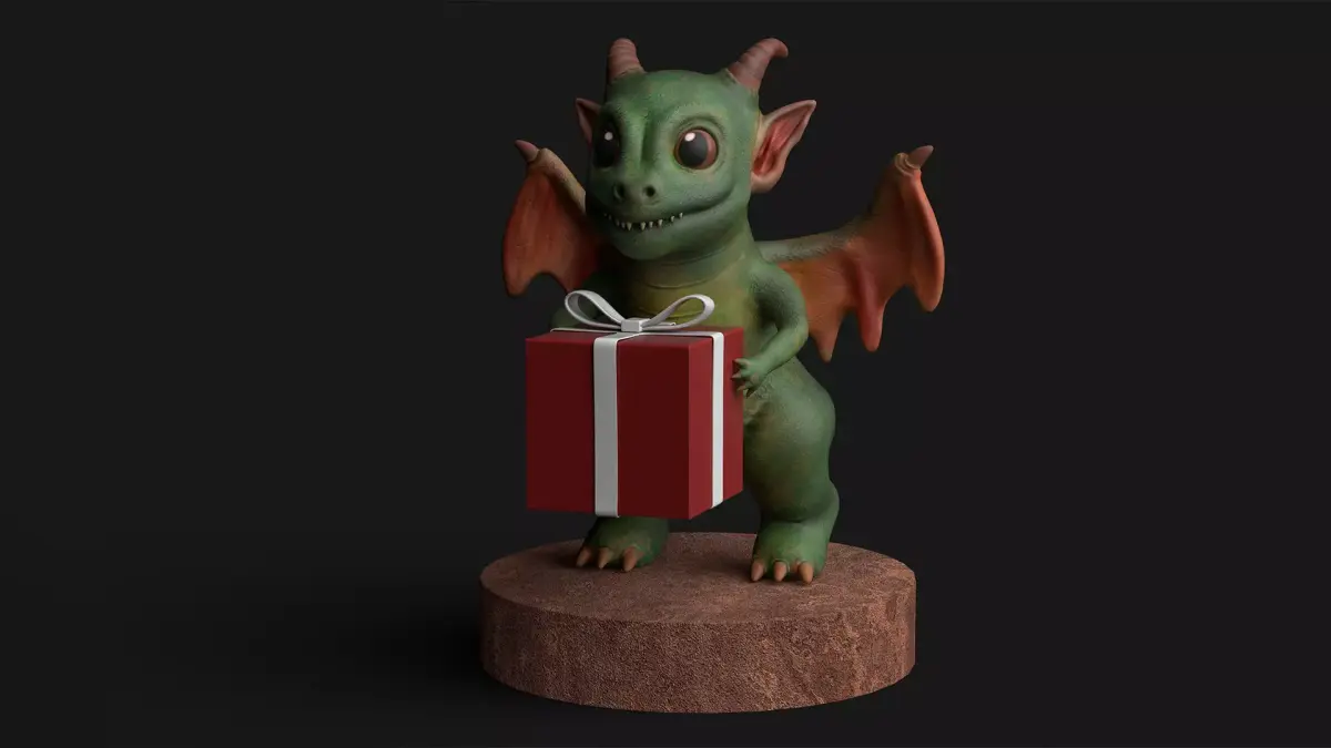 Little Dragon Low-poly 3D model