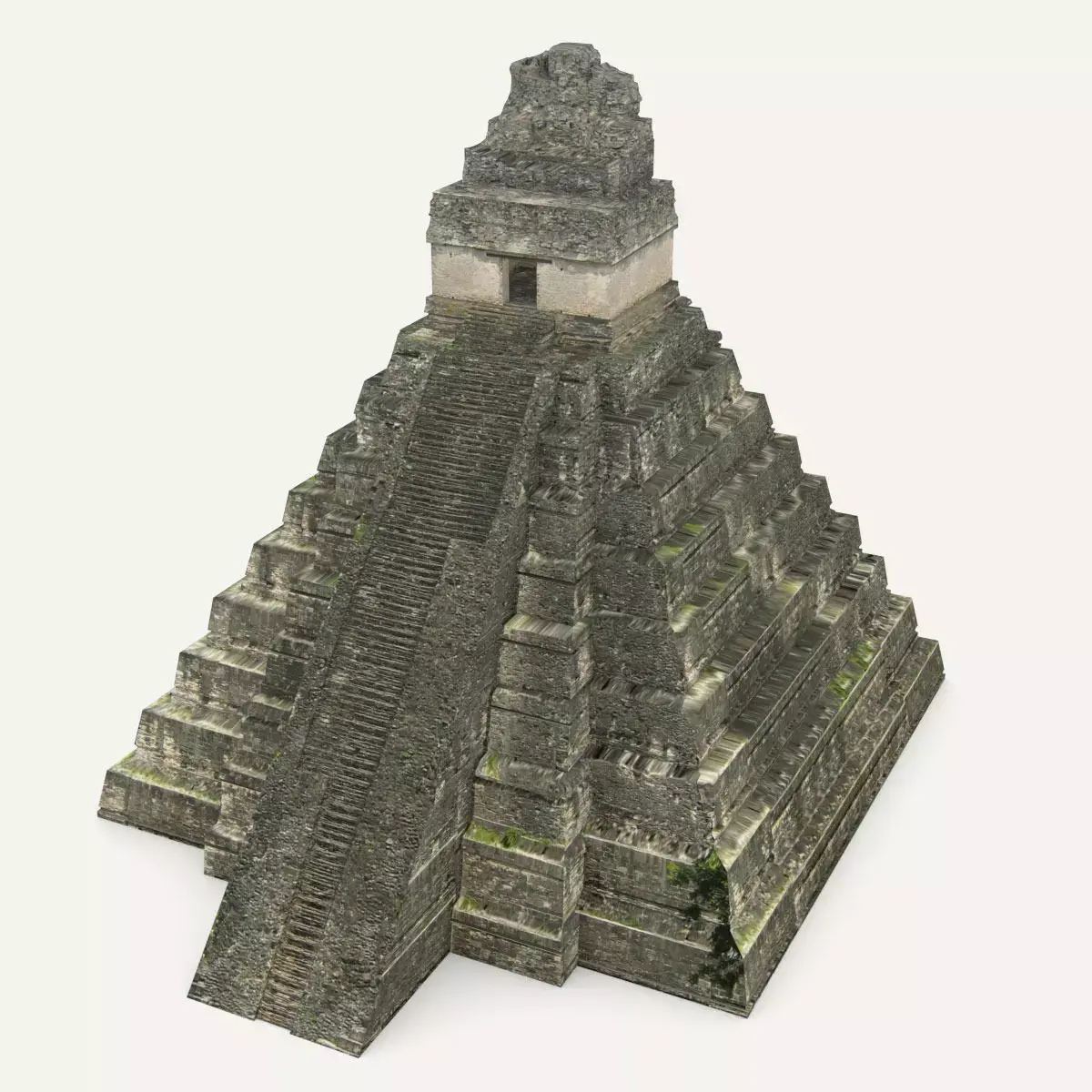 Tikal Temple 1 Low-poly 3D model