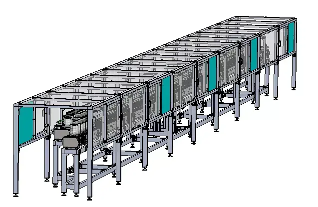 Stainless triple modular conveyor belt 3D model