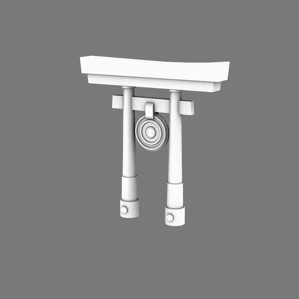 Cyber Samurai Back Pack Add On Shinto Arch B 3D print model