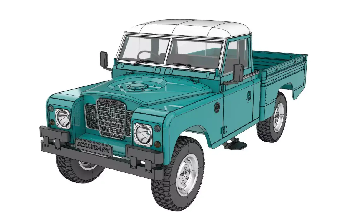 LAND ROVER SERIES 3 HIGH CAPACITY FOR 1 to 10 RC CHASSIS 3D print model