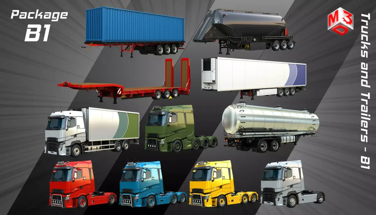 Trucks and Trailers Package - B1
