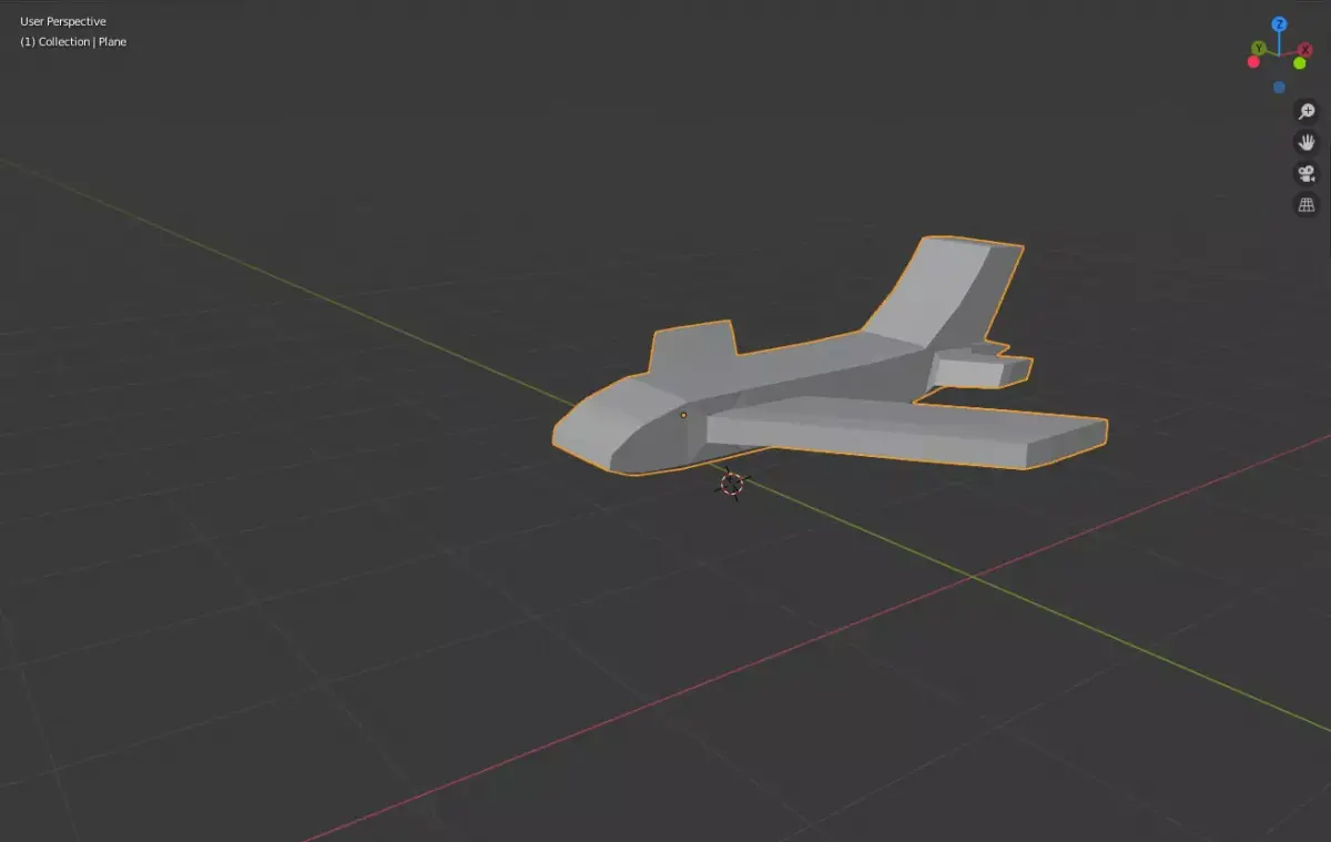 LowPolyPlane airplane in program Low-poly 3D model