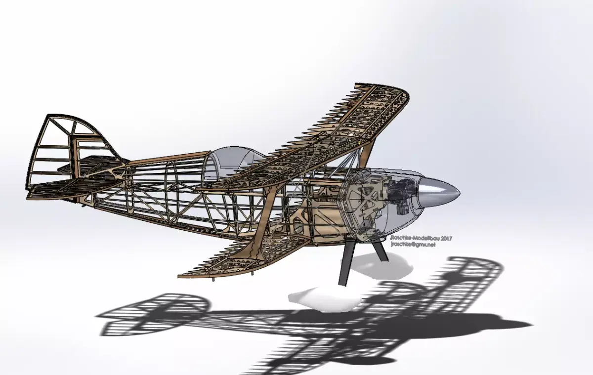 CAD dxf  IGES Plan Bi Plane Pitts Challenger II  Like Prometheus 3D model