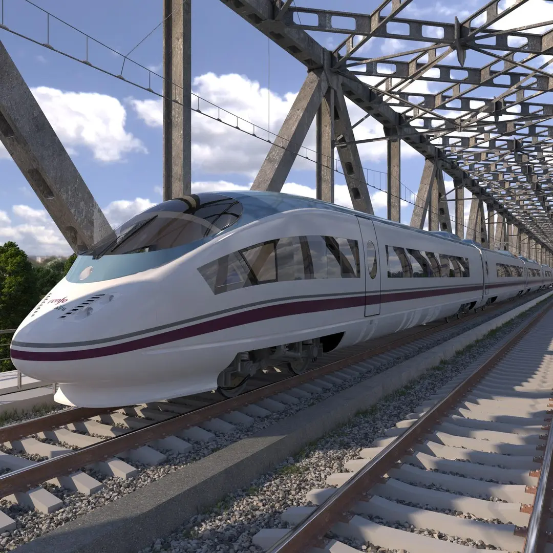 High-speed Electric Train Siemens Velaro AVE Renfe Spain 3D model