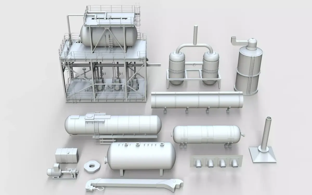 Industrial Production Parts 3D model