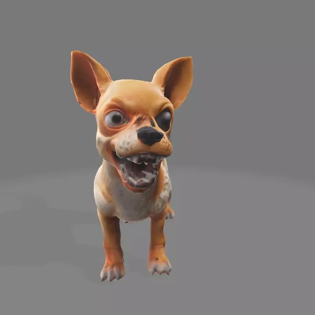 Angry Chihuahua dog 3D model