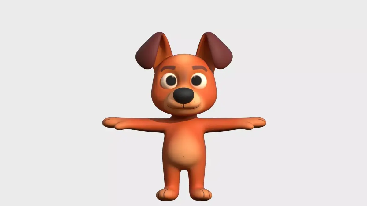 Cartoon Dog Low-poly 3D model purchase