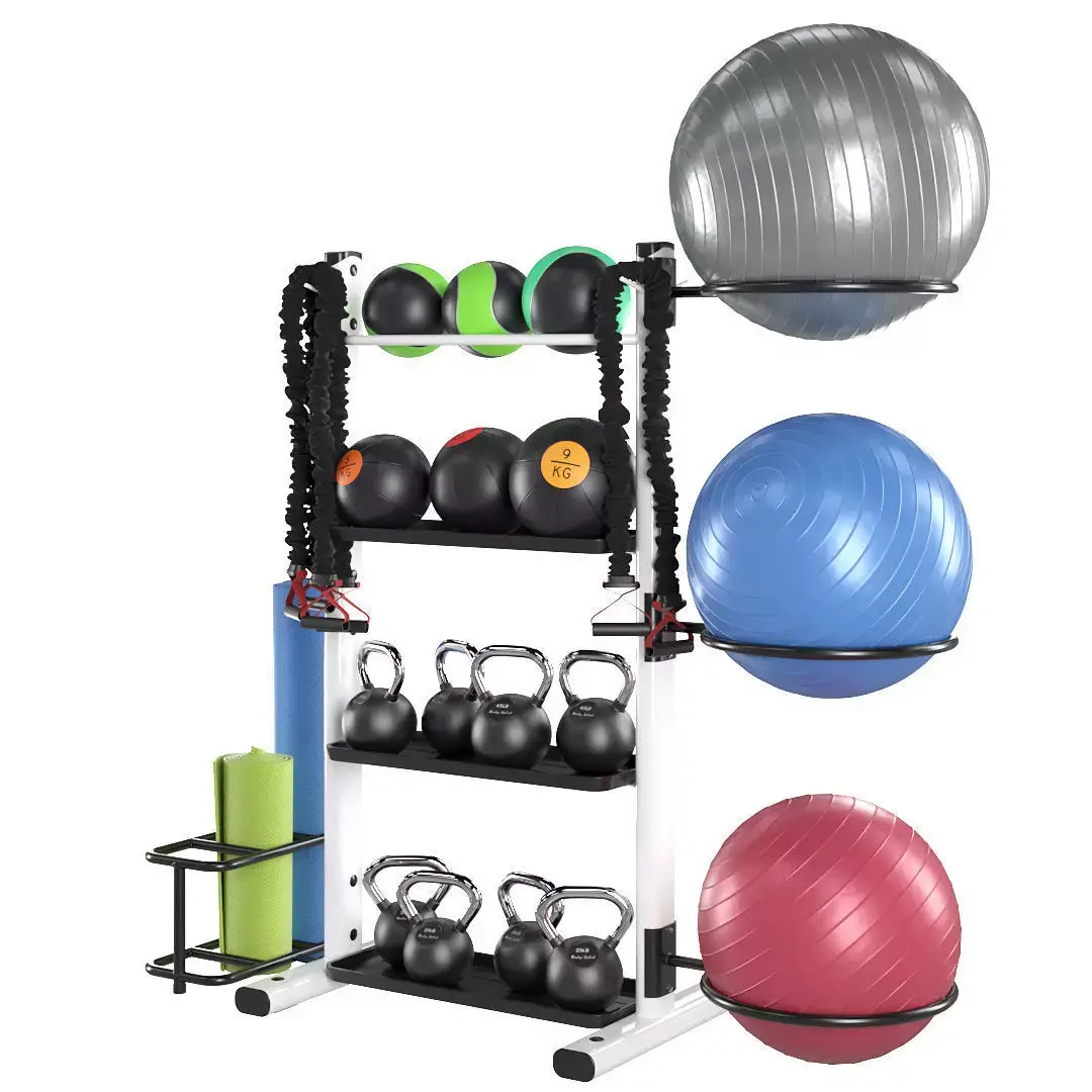 Fitness accessories rack 3D model
