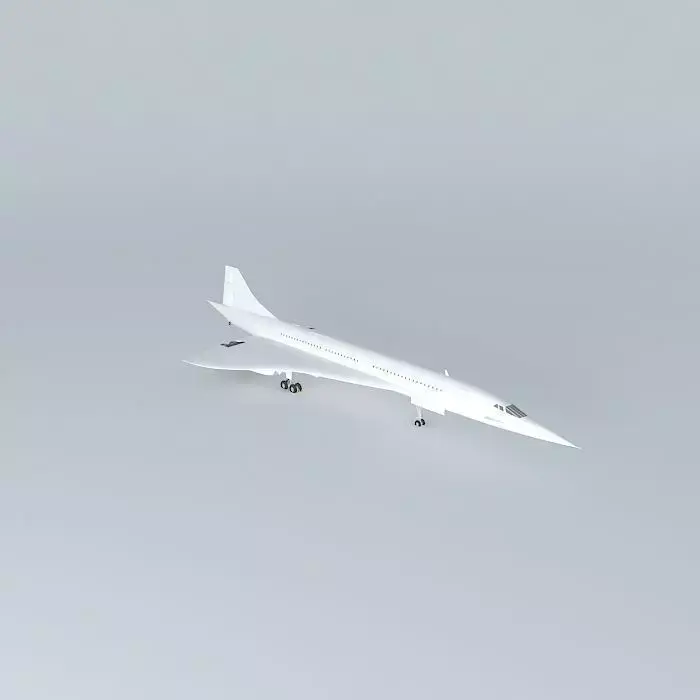 Template Aérospatiale BAC Concorde Free 3D model