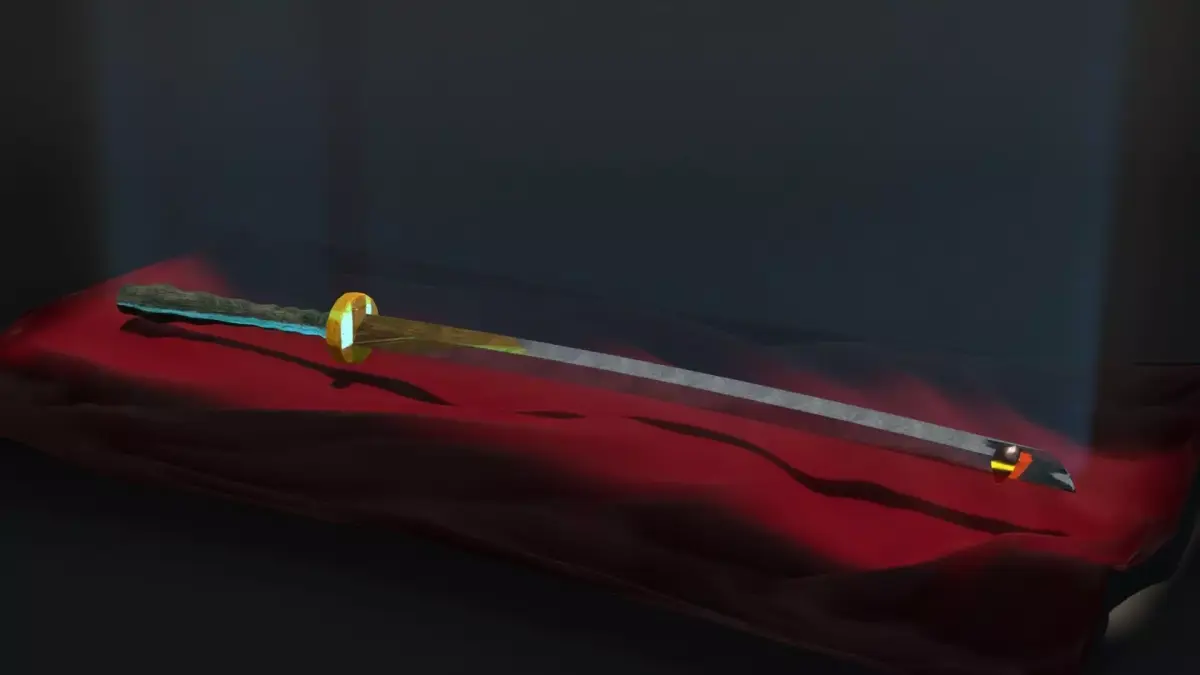 samurai sword katana Low-poly 3D model