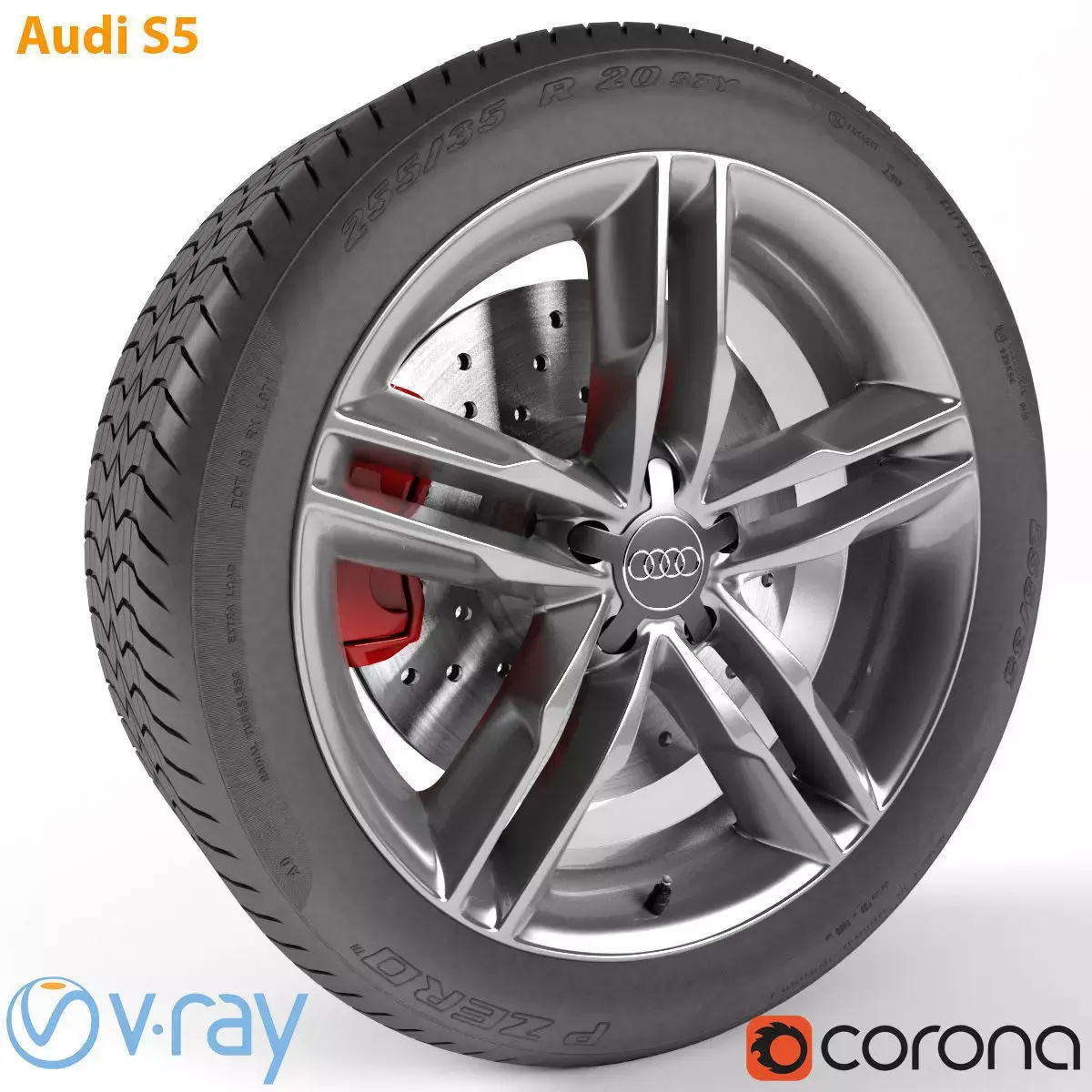 Audi S5 Wheel 3D model