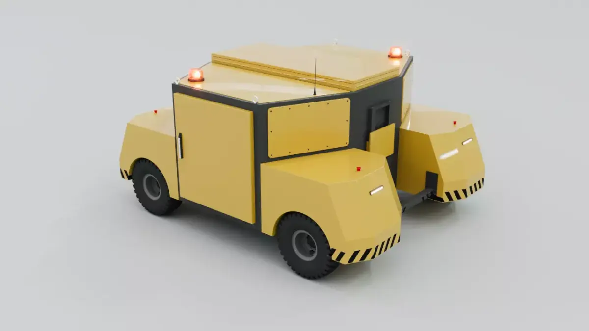 Electric Maneuver-Shunting Vehicle - Railway and Road 3D model