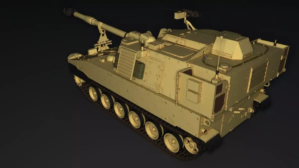 Paladin military tank Free 3D model