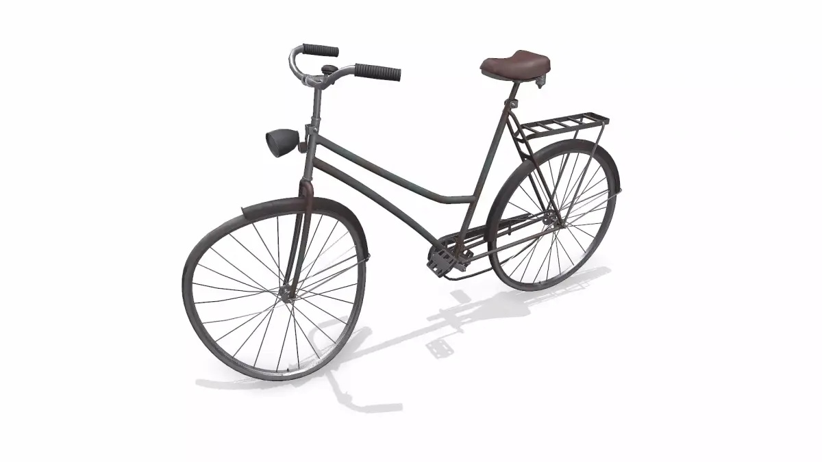 Vintage Rusty Bicycle Low-poly PBR Low-poly 3D model