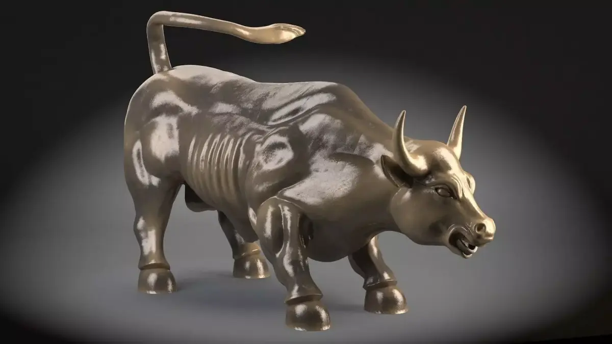 WallStreet Bull Sculpture 3D model