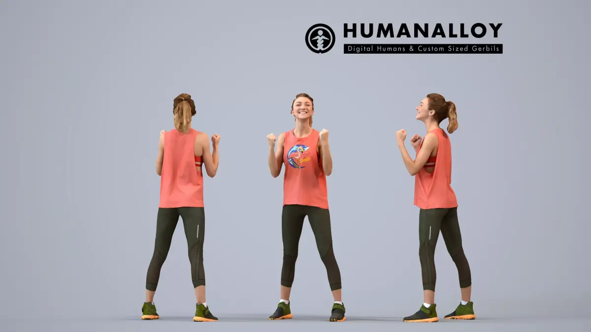 00556Meghan007 - Adult Caucasian woman exercising in sports 3D model
