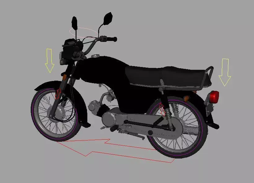 Bike Rig CD-70cc Low-poly 3D model